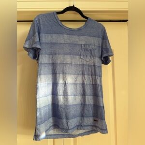 HUGO BOSS | 100% Cotton Striped Tee two small pin holes